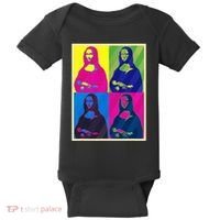 Mona Lisa Leonardo Da Vinci Pop Art Graphic Baby Bodysuit thumb 0
