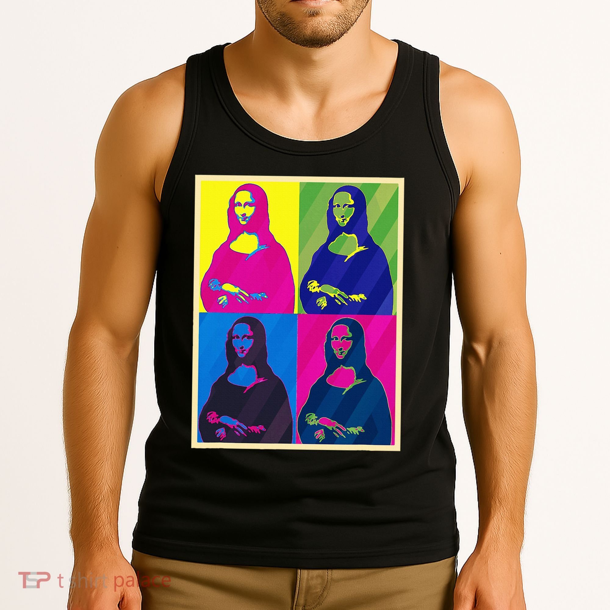 Mona Lisa Leonardo Da Vinci Pop Art Graphic Tank Top