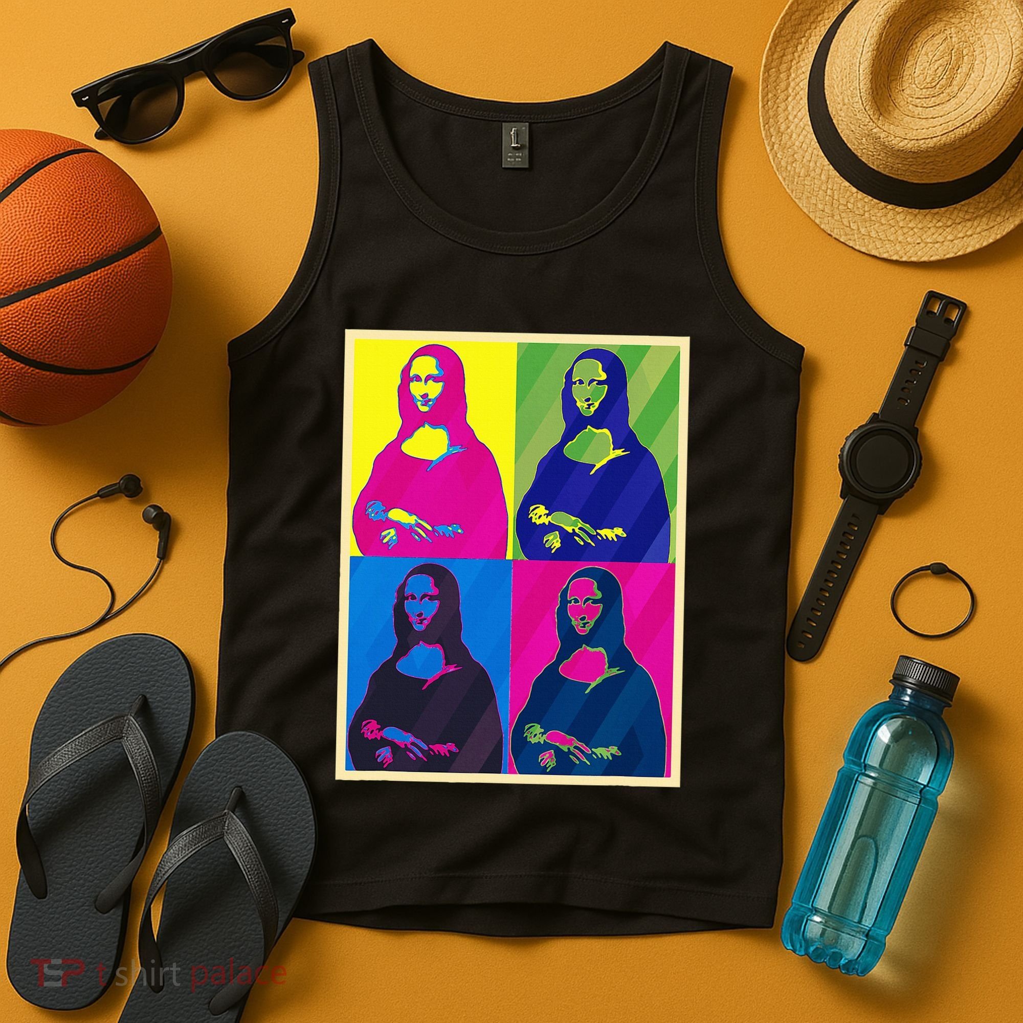 Mona Lisa Leonardo Da Vinci Pop Art Graphic Tank Top