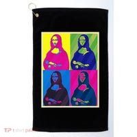 Mona Lisa Leonardo Da Vinci Pop Art Graphic Golf Towel thumb 0