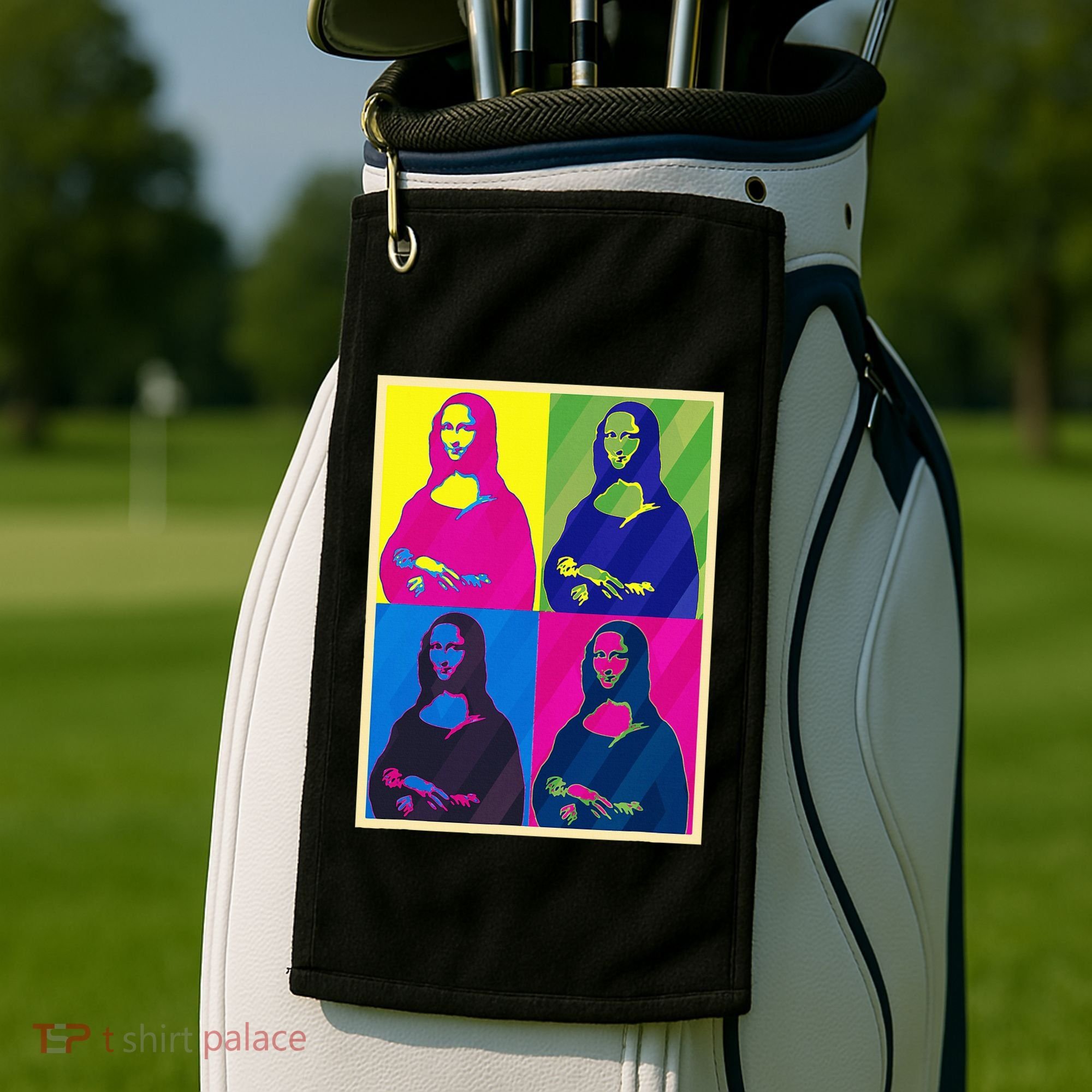 Mona Lisa Leonardo Da Vinci Pop Art Graphic Golf Towel