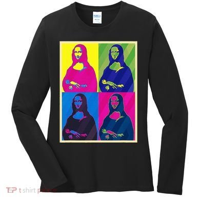 Mona Lisa Leonardo Da Vinci Pop Art Graphic Women's Long Sleeve Shirt