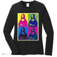 Mona Lisa Leonardo Da Vinci Pop Art Graphic Women's Long Sleeve Shirt thumb 0