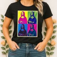 Mona Lisa Leonardo Da Vinci Pop Art Graphic Women's T-Shirt thumb 2