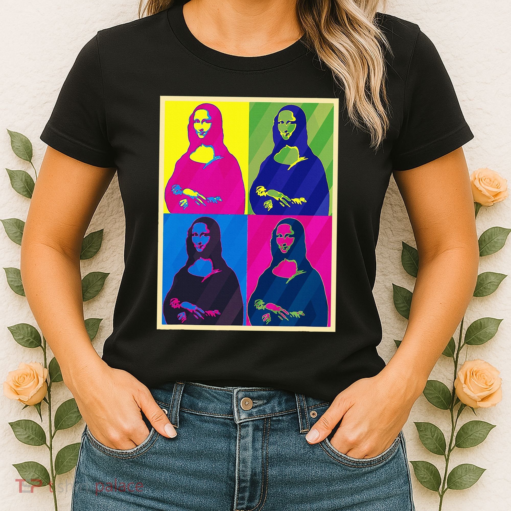 Mona Lisa Leonardo Da Vinci Pop Art Graphic Women's T-Shirt