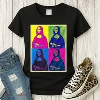 Mona Lisa Leonardo Da Vinci Pop Art Graphic Women's T-Shirt thumb 3