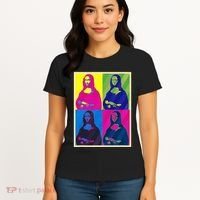 Mona Lisa Leonardo Da Vinci Pop Art Graphic Women's T-Shirt thumb 4