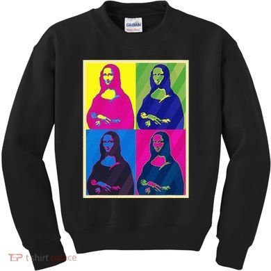 Mona Lisa Leonardo Da Vinci Pop Art Graphic Kids Sweatshirt