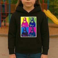 Mona Lisa Leonardo Da Vinci Pop Art Graphic Kids Hoodie thumb 3
