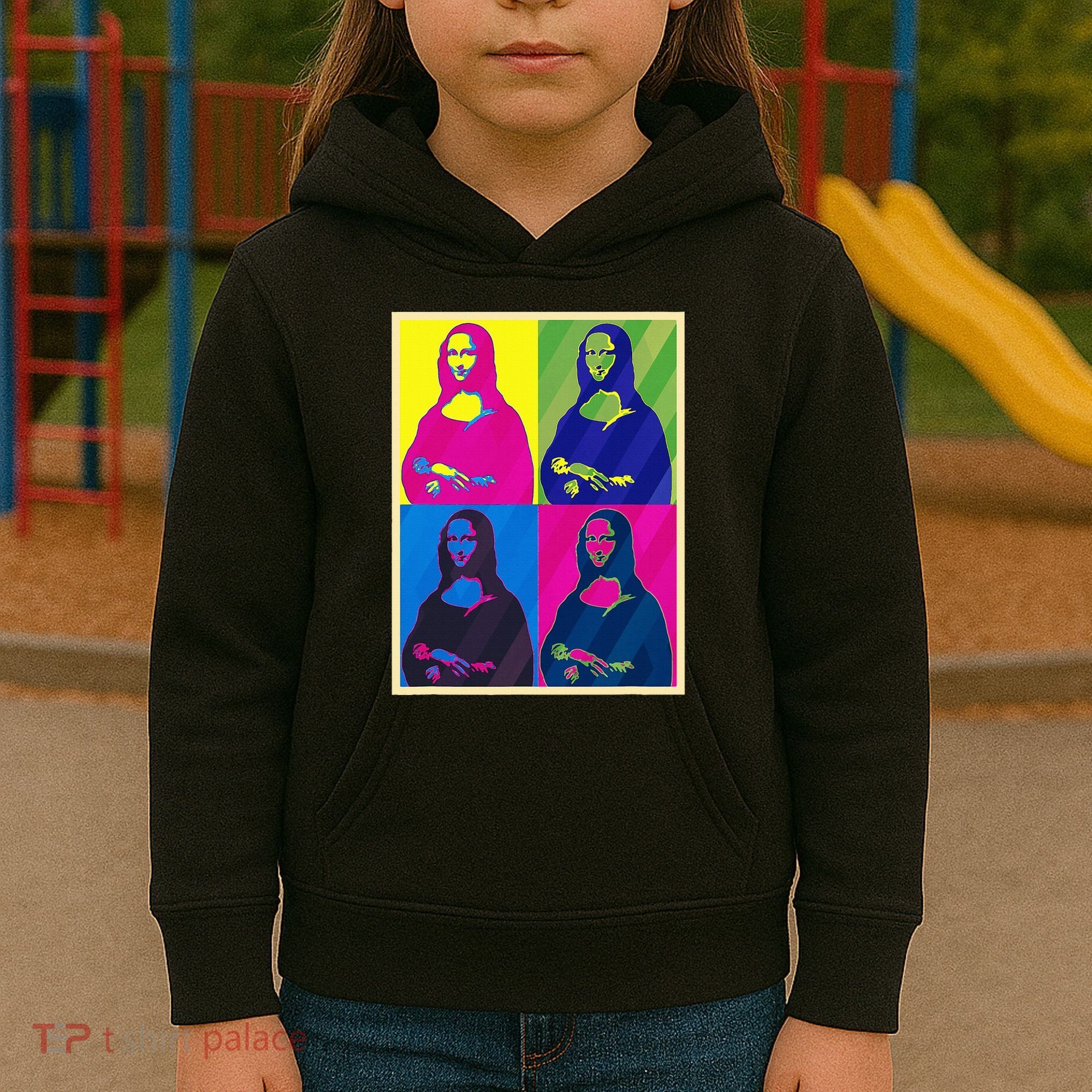 Mona Lisa Leonardo Da Vinci Pop Art Graphic Kids Hoodie