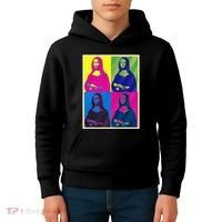 Mona Lisa Leonardo Da Vinci Pop Art Graphic Kids Hoodie thumb 4