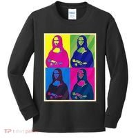 Mona Lisa Leonardo Da Vinci Pop Art Graphic Kids Long Sleeve Shirt thumb 0