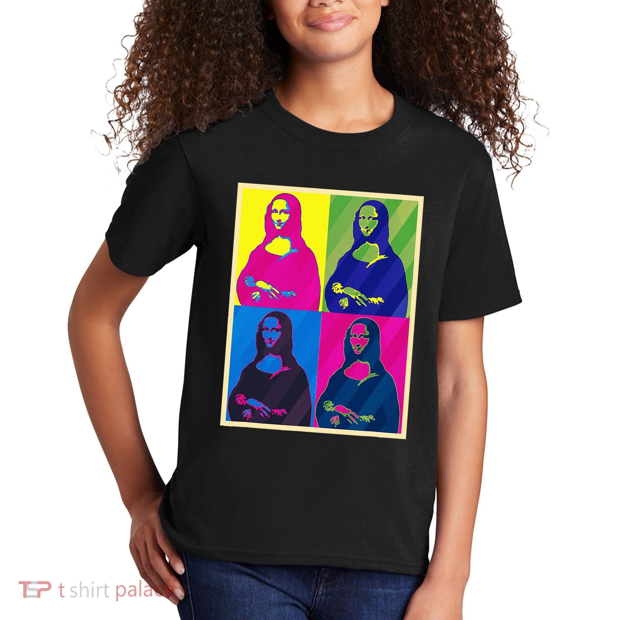 Mona Lisa Leonardo Da Vinci Pop Art Graphic Kids T-Shirt