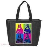 Mona Lisa Leonardo Da Vinci Pop Art Graphic Tote Bag thumb 0