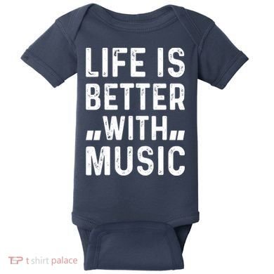 Music Lover - Life Is Better With Music Baby Bodysuit