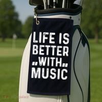 Music Lover - Life Is Better With Music Golf Towel thumb 2
