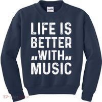 Music Lover - Life Is Better With Music Kids Sweatshirt thumb 0