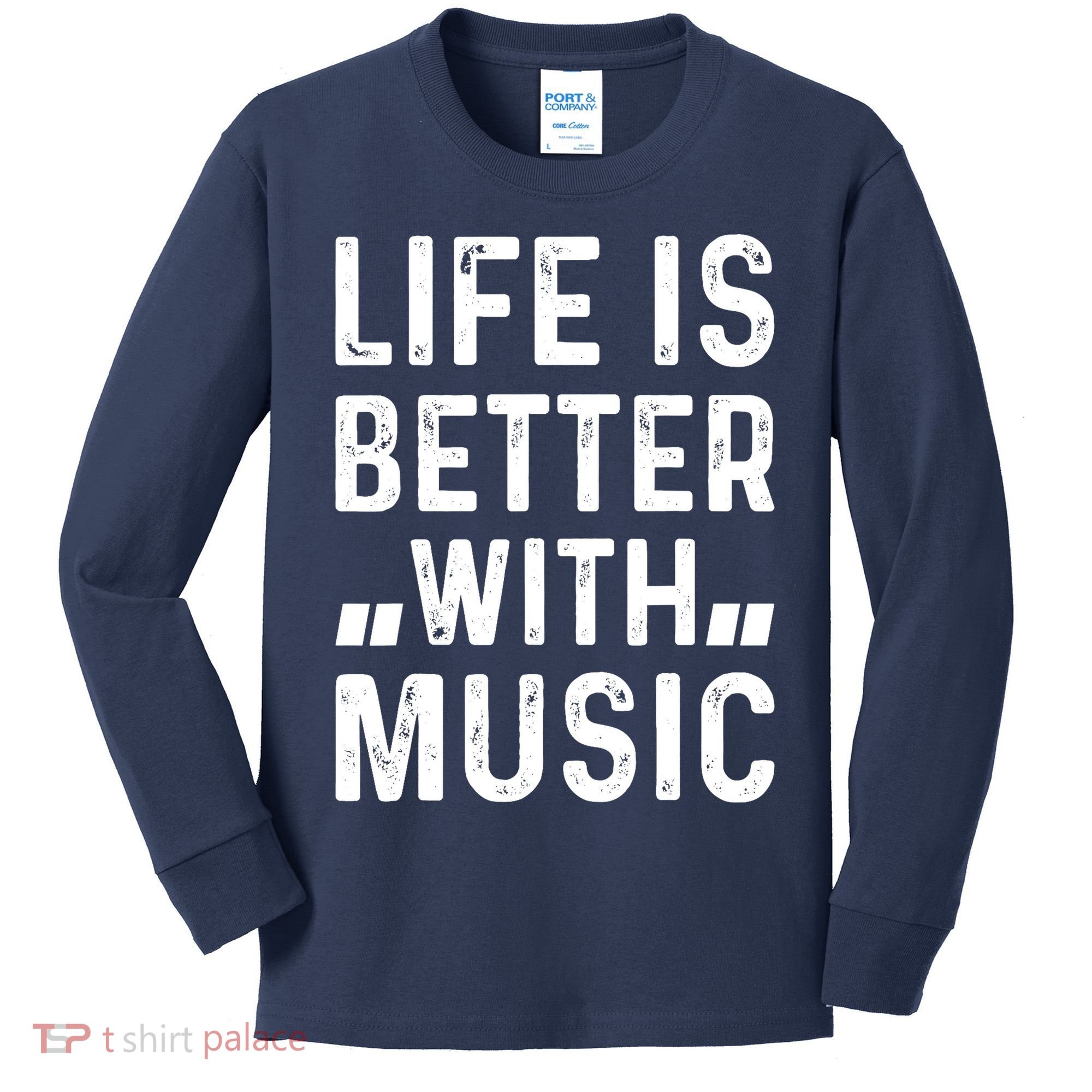 Music Lover - Life Is Better With Music Kids Long Sleeve Shirt