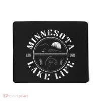 Minnesota Lake Life With Loon Walleye And Sunset Mousepad thumb 0