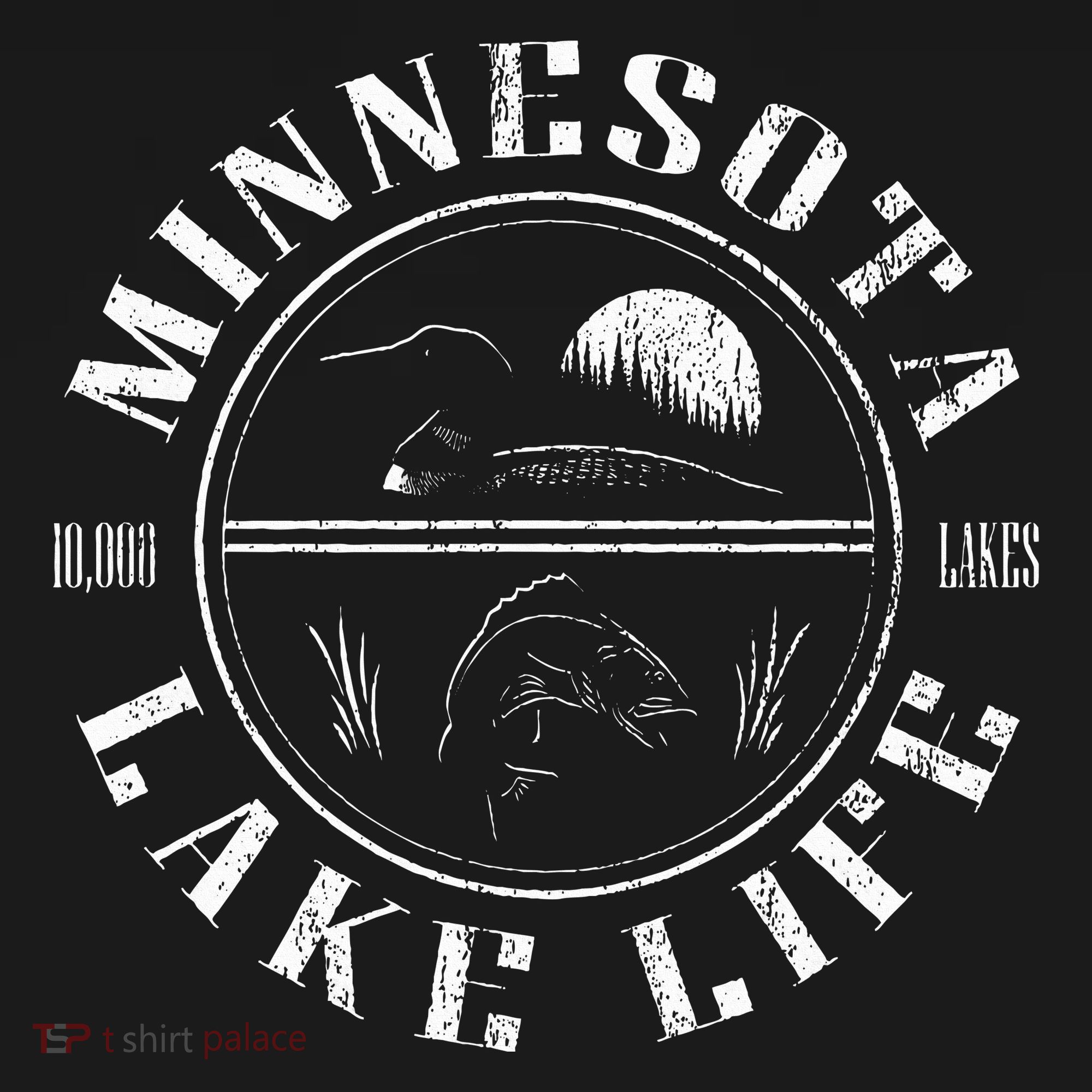 Minnesota Lake Life With Loon Walleye And Sunset Women's Tank Top
