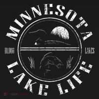Minnesota Lake Life With Loon Walleye And Sunset Kids Sweatshirt thumb 2