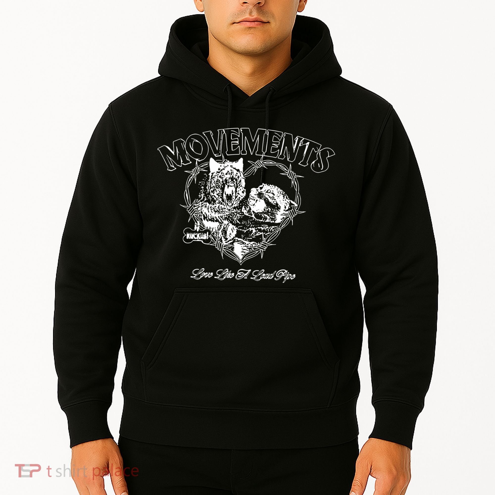 Movements Love Like A Lead Pipe Wolf Hoodie