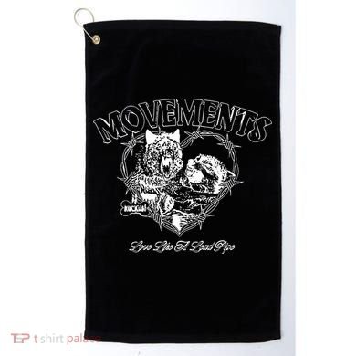Movements Love Like A Lead Pipe Wolf Golf Towel