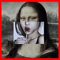 Mona Lisa Lollipop Santa Hat thumb 1