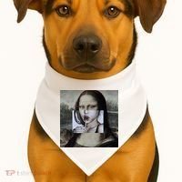 Mona Lisa Lollipop USA-Made Doggie Bandana thumb 1