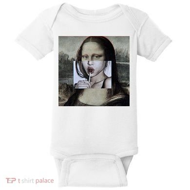 Mona Lisa Lollipop Baby Bodysuit