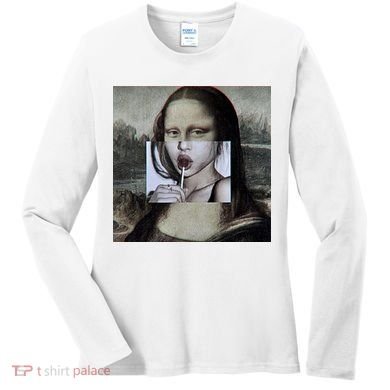 Mona Lisa Lollipop Women's Long Sleeve Shirt