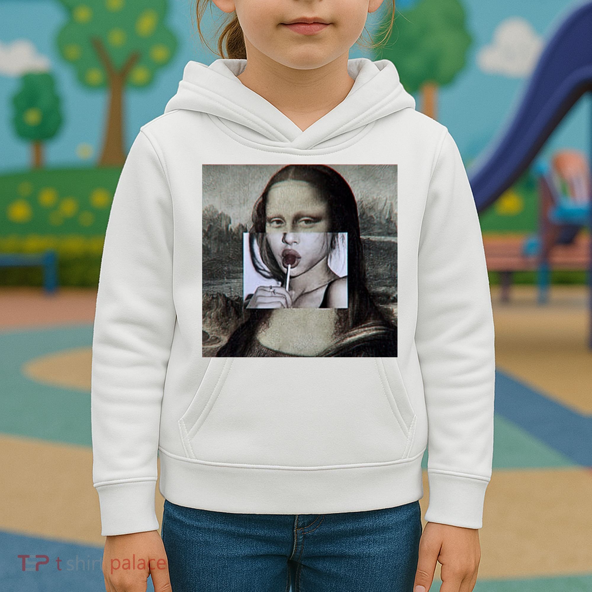 Mona Lisa Lollipop Kids Hoodie