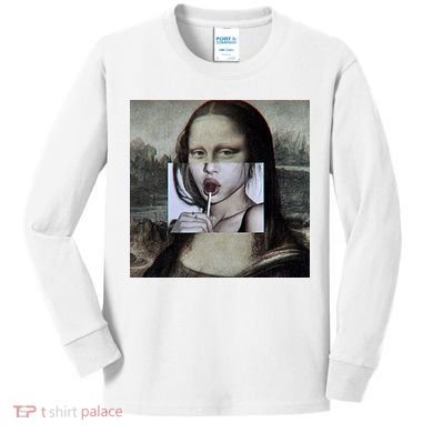 Mona Lisa Lollipop Kids Long Sleeve Shirt