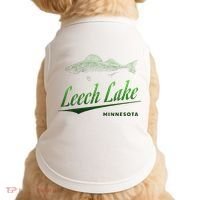 Minnesota Leech Lake With Walleye Fisherman Fishing Doggie Tank thumb 0