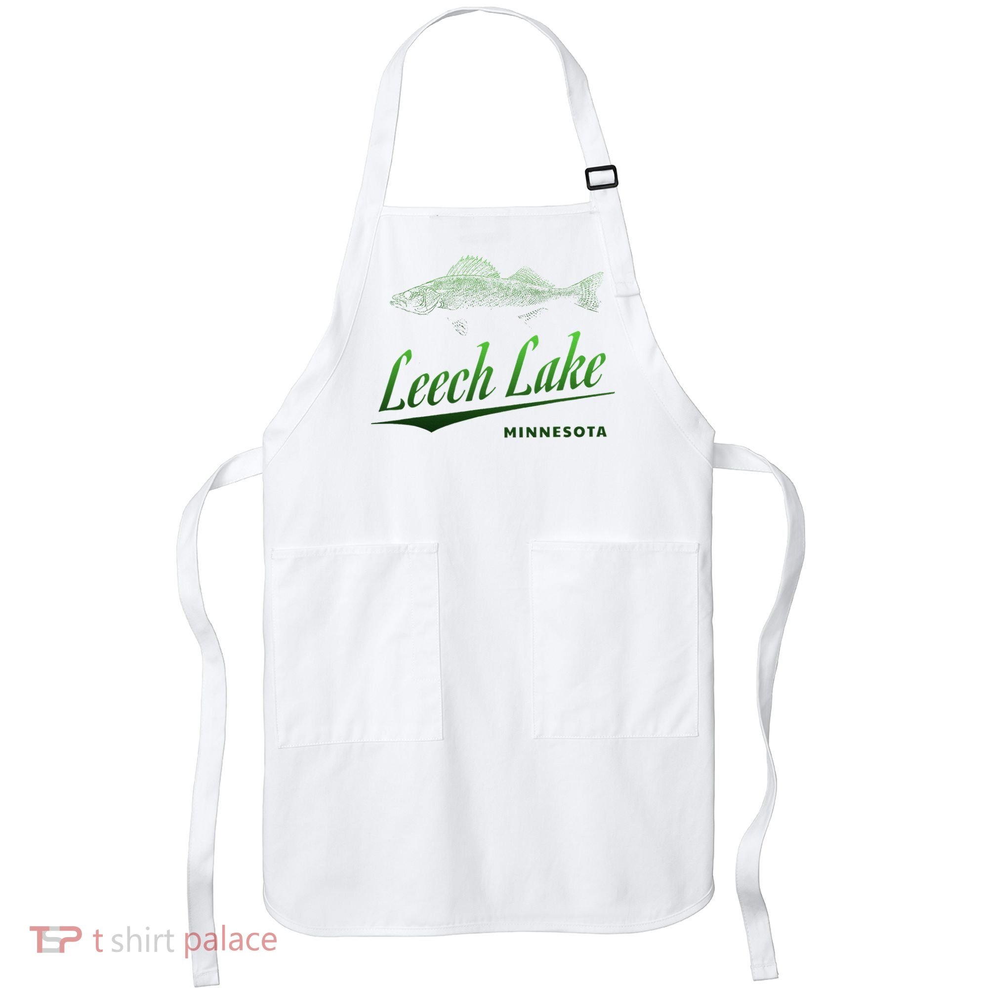 Minnesota Leech Lake With Walleye Fisherman Fishing Apron