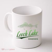 Minnesota Leech Lake With Walleye Fisherman Fishing Coffee Mug thumb 0