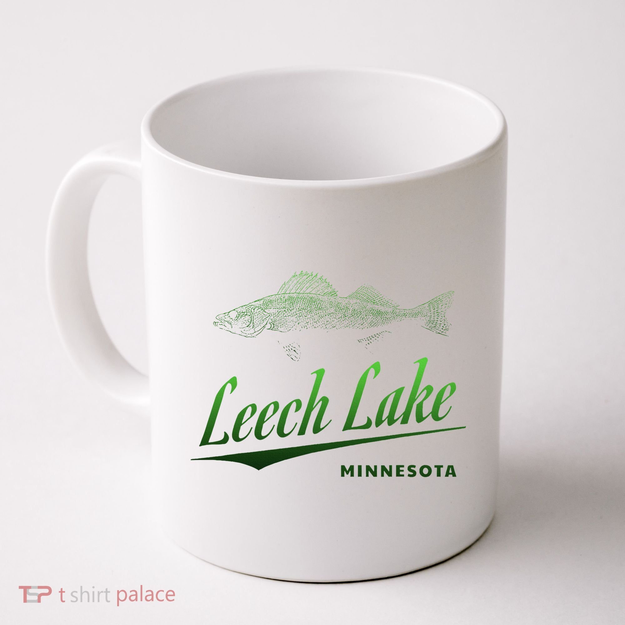 Minnesota Leech Lake With Walleye Fisherman Fishing Coffee Mug