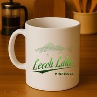 Minnesota Leech Lake With Walleye Fisherman Fishing Coffee Mug thumb 4