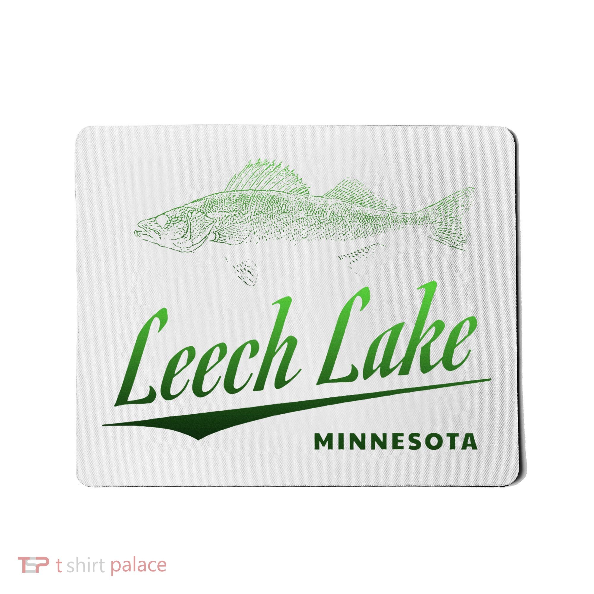 Minnesota Leech Lake With Walleye Fisherman Fishing Mousepad