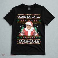 Maga La La La La La La La Funny Trump Ugly Christmas T-Shirt thumb 5