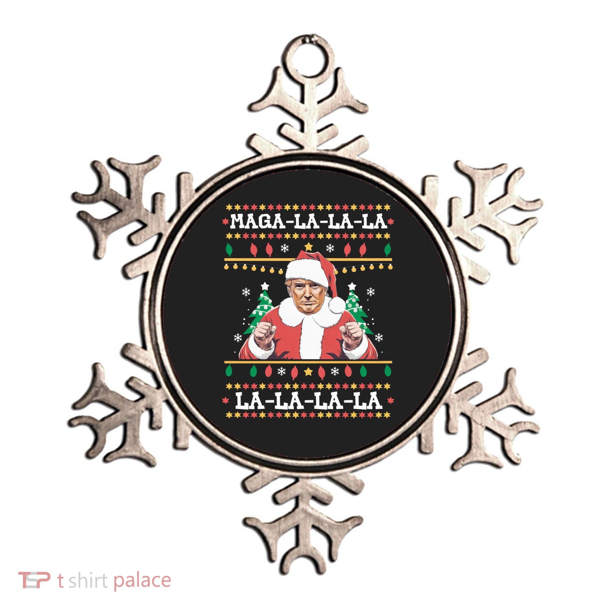 Maga La La La La La La La Funny Trump Ugly Christmas Ornament