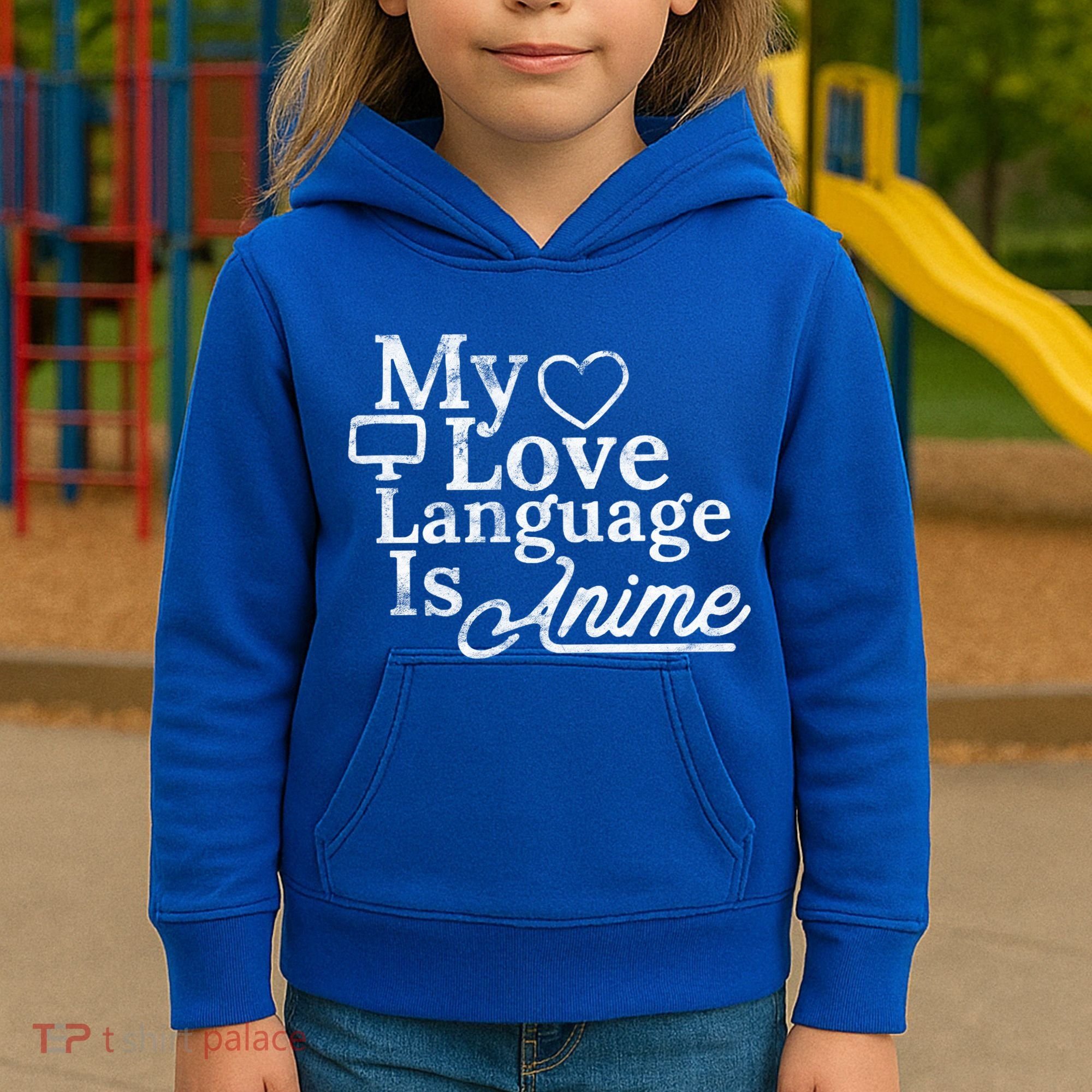 My Love Language Is Anime Kids Hoodie