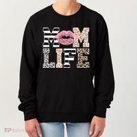 Mom Life Leopard Lips Women's Sweatshirt thumb 0