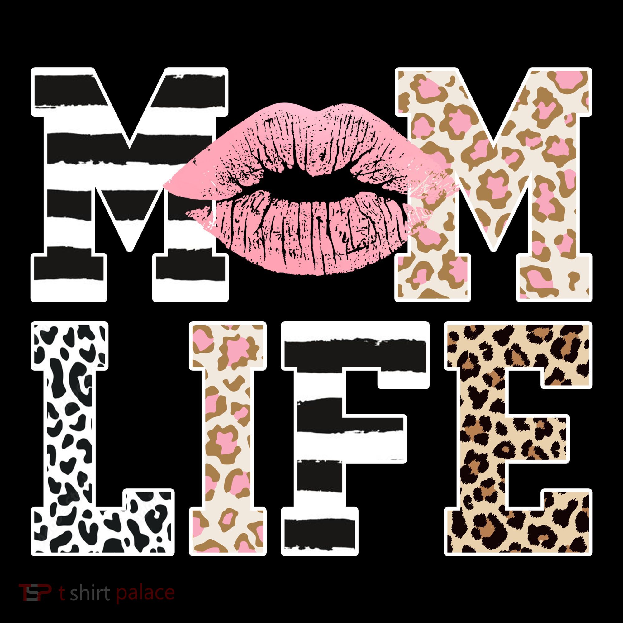 Mom Life Leopard Lips Doggie Tank