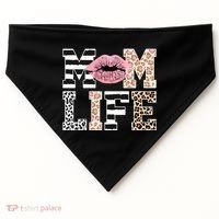 Mom Life Leopard Lips USA-Made Doggie Bandana thumb 0