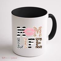Mom Life Leopard Lips Coffee Mug thumb 1