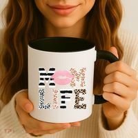 Mom Life Leopard Lips Coffee Mug thumb 3