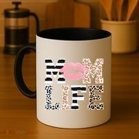 Mom Life Leopard Lips Coffee Mug thumb 4