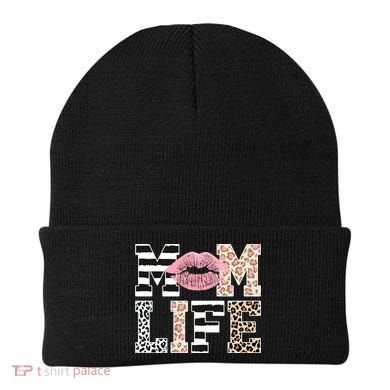 Mom Life Leopard Lips Beanie