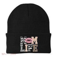 Mom Life Leopard Lips Beanie thumb 0